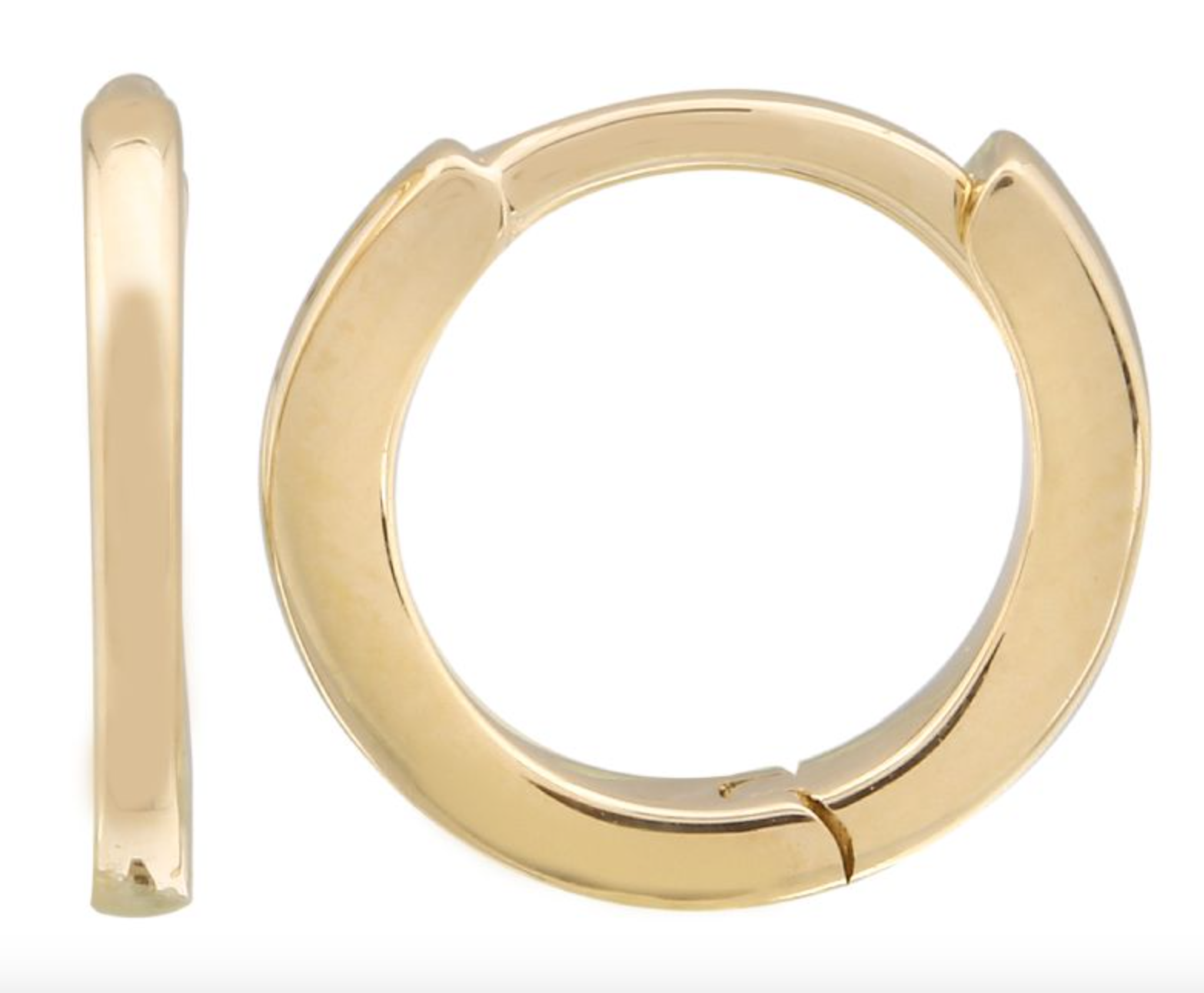 ARRACADA LISA ORO AMARILLO 14K 9MM
