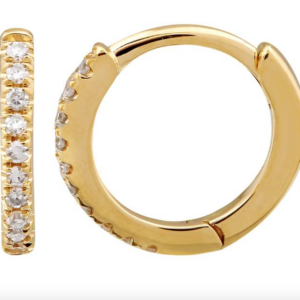 ARRACADA BRILLANTES (REDONDA) ORO AMARILLO 14K 9MM