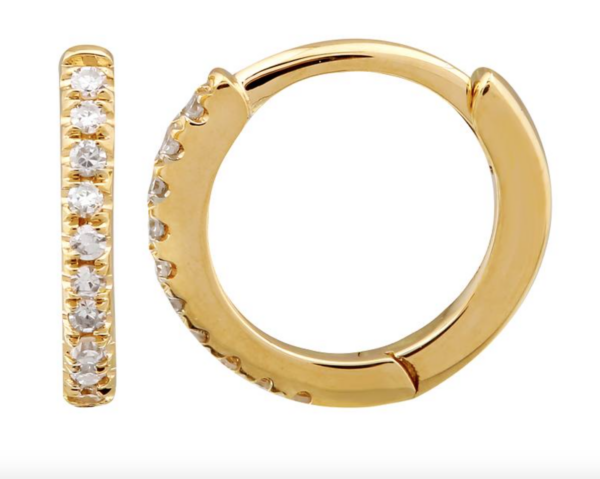 ARRACADA BRILLANTES (REDONDA) ORO AMARILLO 14K 9MM