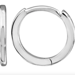 ARRACADA LISA ORO BLANCO 14K 10MM