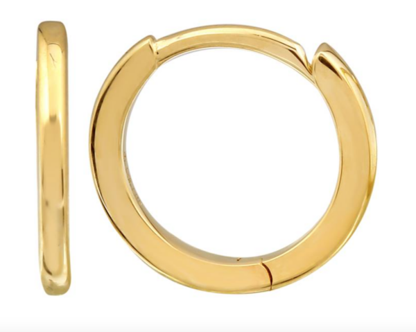 ARRACADA LISA ORO AMARILLO 14K 10MM