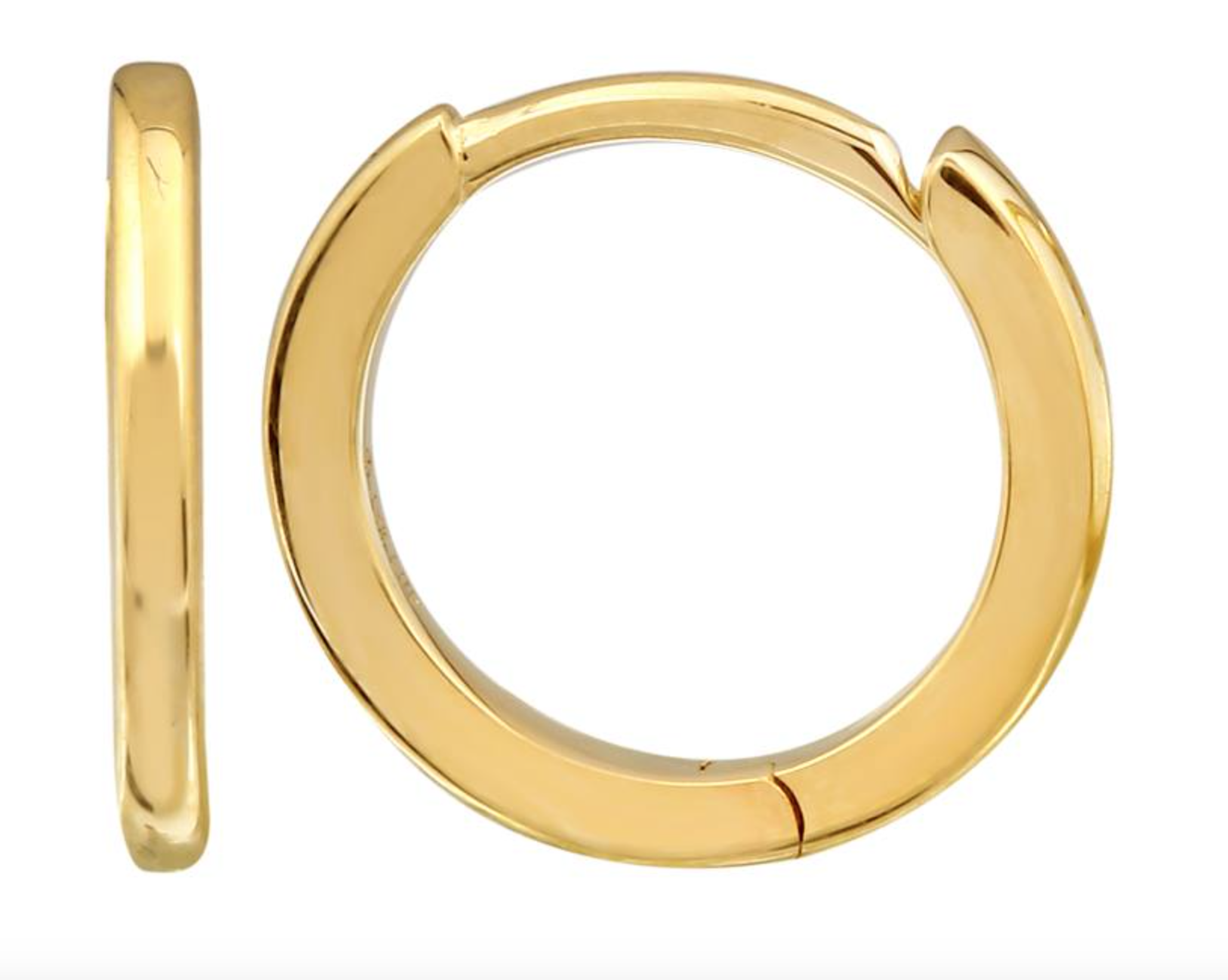 ARRACADA LISA ORO AMARILLO 14K 10MM