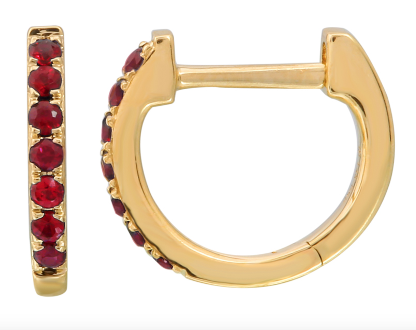 ARRACADA RUBIES ORO AMARILLO 14K