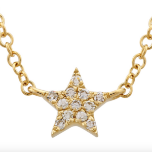 COLLAR ESTRELLA BRILLANTITOS ORO AMARILLO 14K