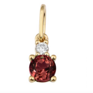 CHARM RUBÍ BRILLANTE ORO AMARILLO 14K