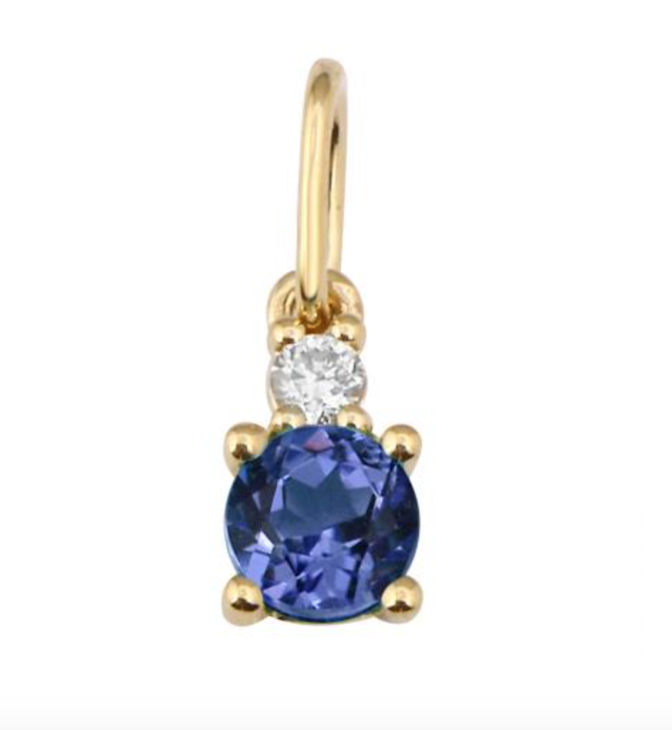 CHARM ZAFIRO BRILLANTE ORO AMARILLO 14K