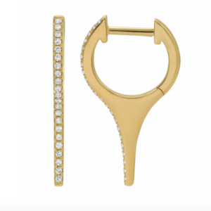 ARETE PICO CORTO SENCILLO BRILLANTES ORO AMARILLO 14K