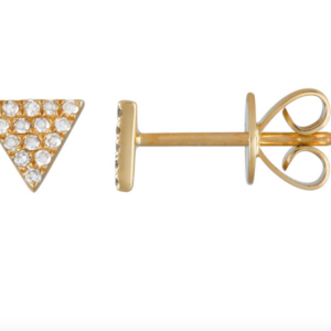 ARETE TRIANGULO BRILLANTES ORO AMARILLO 14K