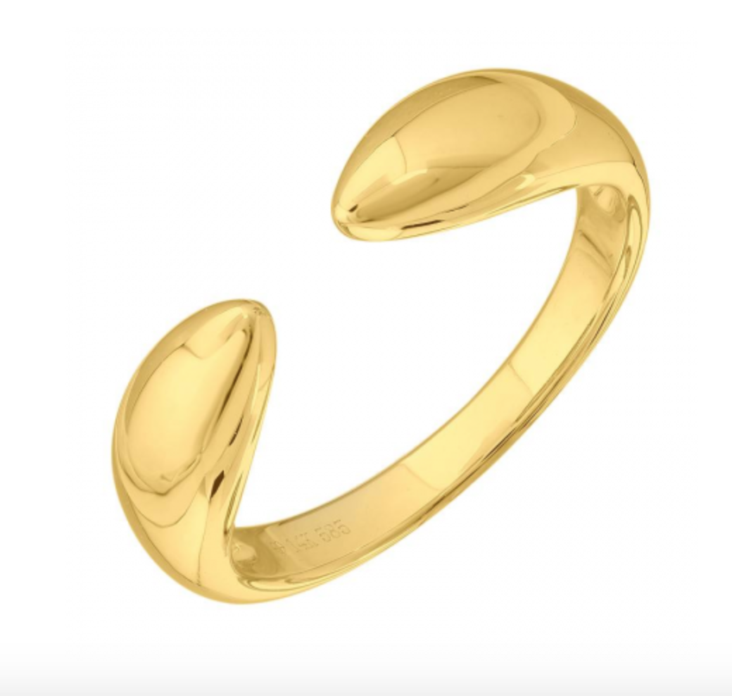ANILLO CUFF GLOBO ORO AMARILLO 14K