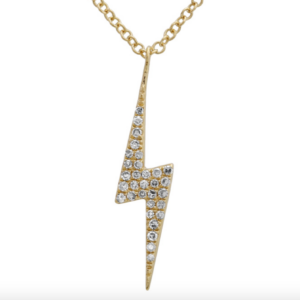 COLLAR CHARM RAYO BRILLANTES ORO AMARILLO 14K