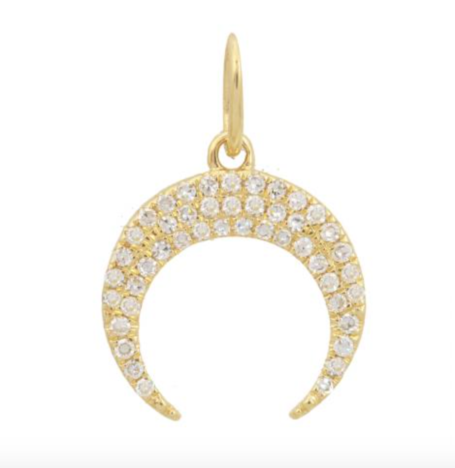 CHARM CUERNO BRILLANTES ORO AMARILLO 14K
