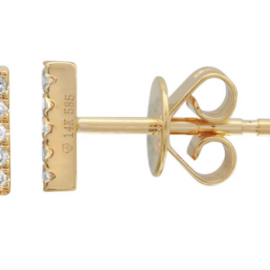 ARETE BARRA 5 BRILLANTES ORO AMARILLO 14K