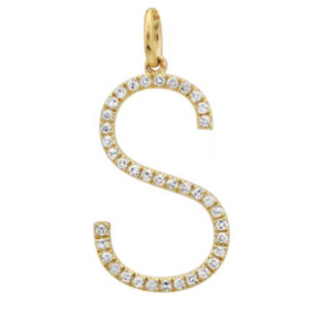 CHARM INICIAL BRILLANTES ORO AMARILLO 14K