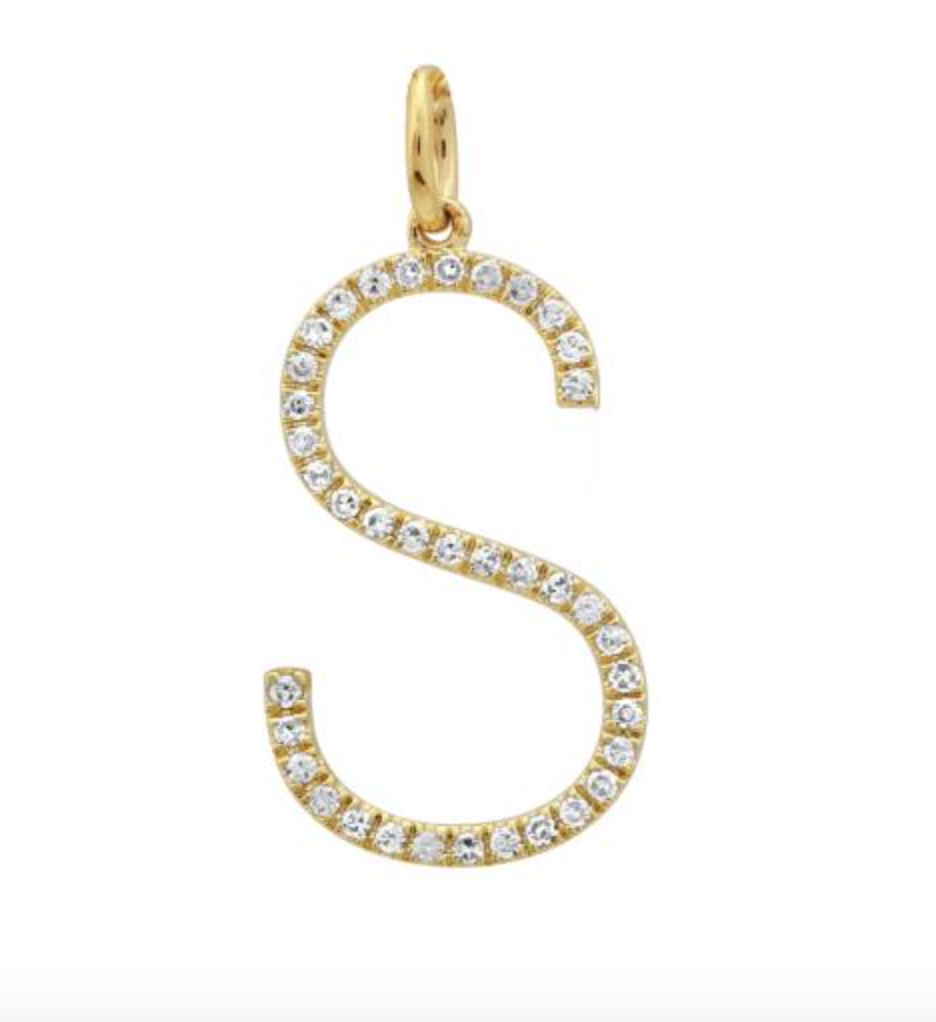 CHARM INICIAL BRILLANTES ORO AMARILLO 14K
