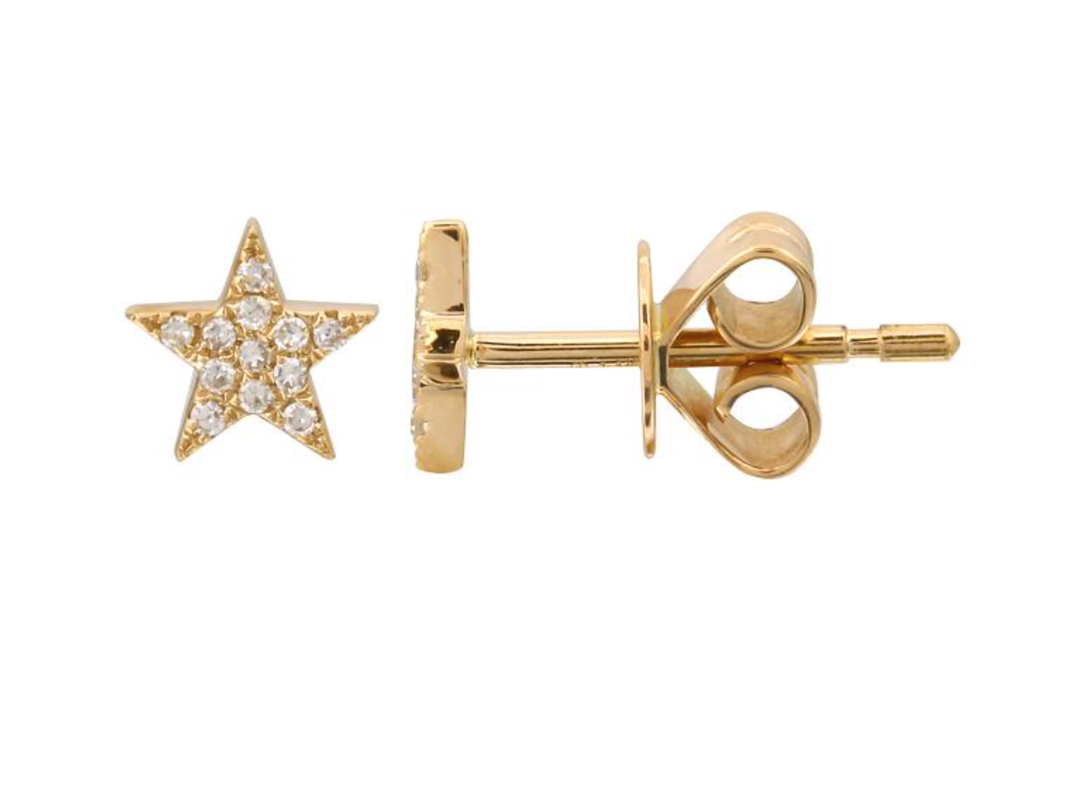ARETE ESTRELLA CHICA ORO AMARILLO 14K