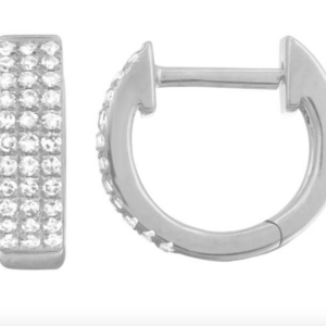 ARRACADA TRIPLE BRILLANTES ORO BLANCO 14K