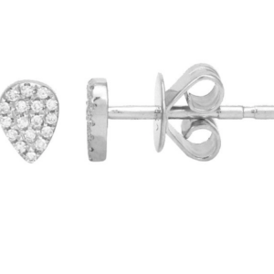 ARETE GOTA BRILLANTES ORO BLANCO 14K