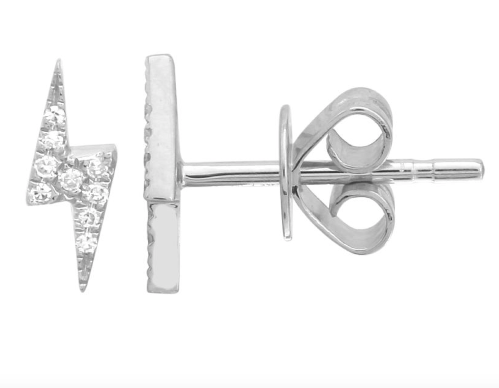 ARETE RAYO BRILLANTES ORO BLANCO 14K